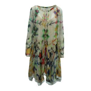 Pre Loved chloe Abstract Print Mini Dress Women multicolor Midi